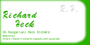 richard heck business card